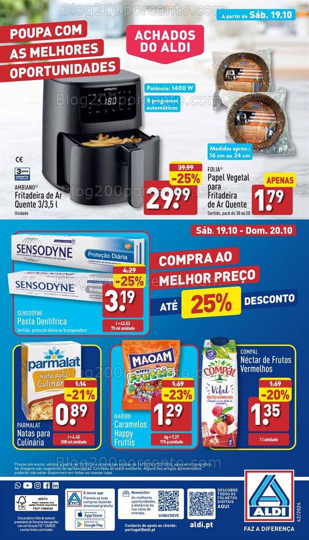 Antevisão Folheto ALDI Promoções de 16 a 22 outubro