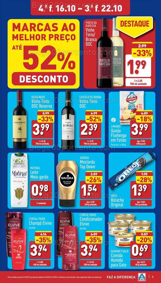 Antevisão Folheto ALDI Promoções de 16 a 22 outubro