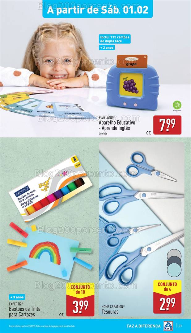 Antevisão Folheto ALDI Promoções Fim de Semana - 1 e 2 fevereiro