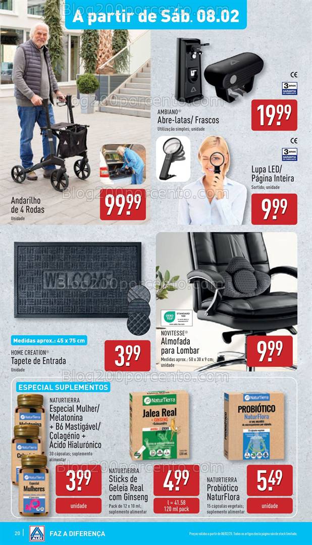 Antevisão Folheto ALDI Bazar Promoções a partir de 8 fevereiro