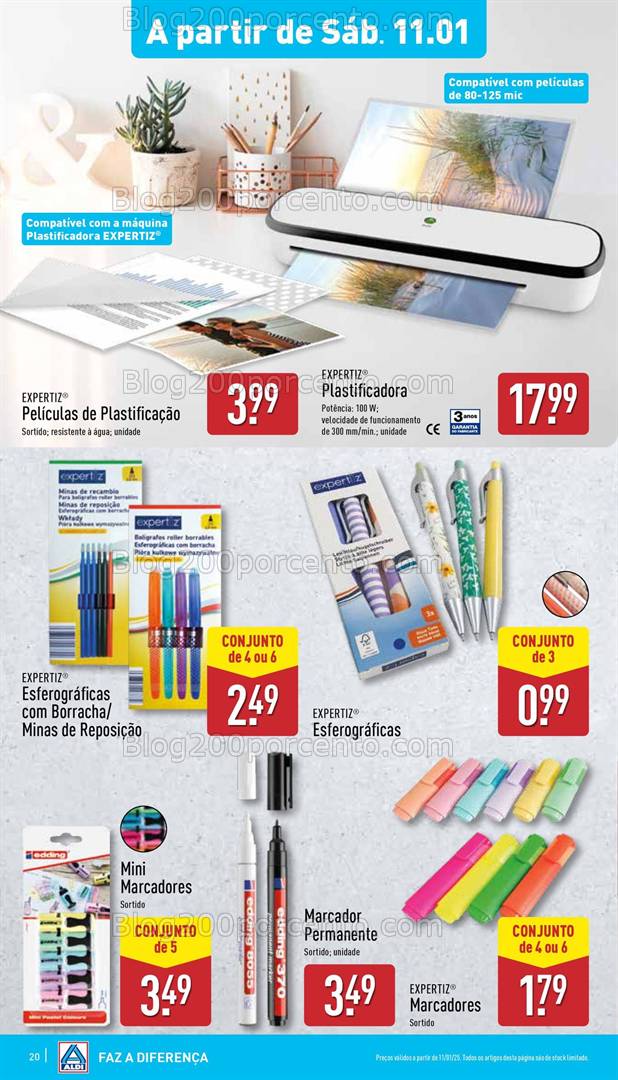 Antevisão Folheto ALDI Bazar Promoções a partir de 11 janeiro