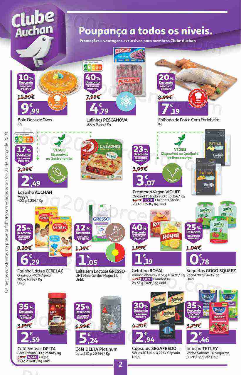 Antevisão Folheto AUCHAN Promoções de 9 a 23 março