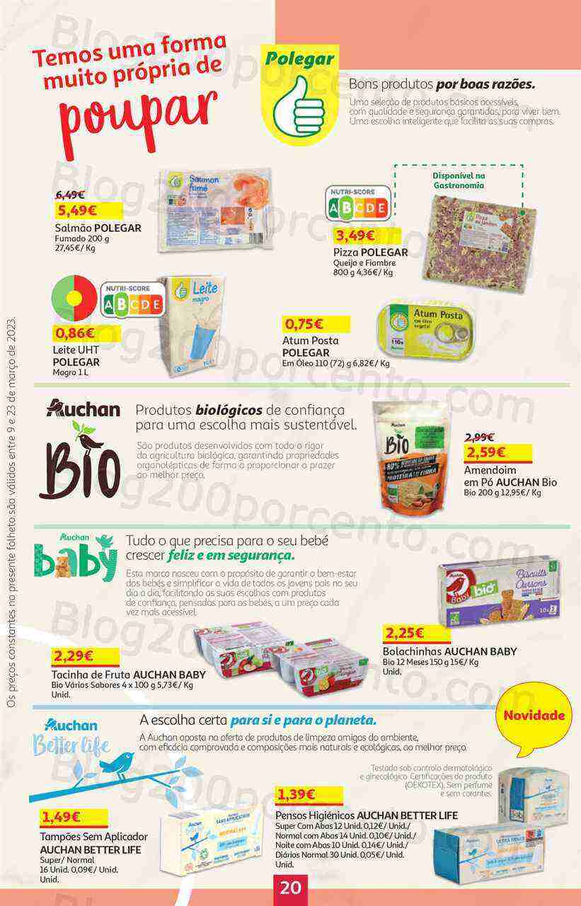 Antevisão Folheto AUCHAN Promoções de 9 a 23 março