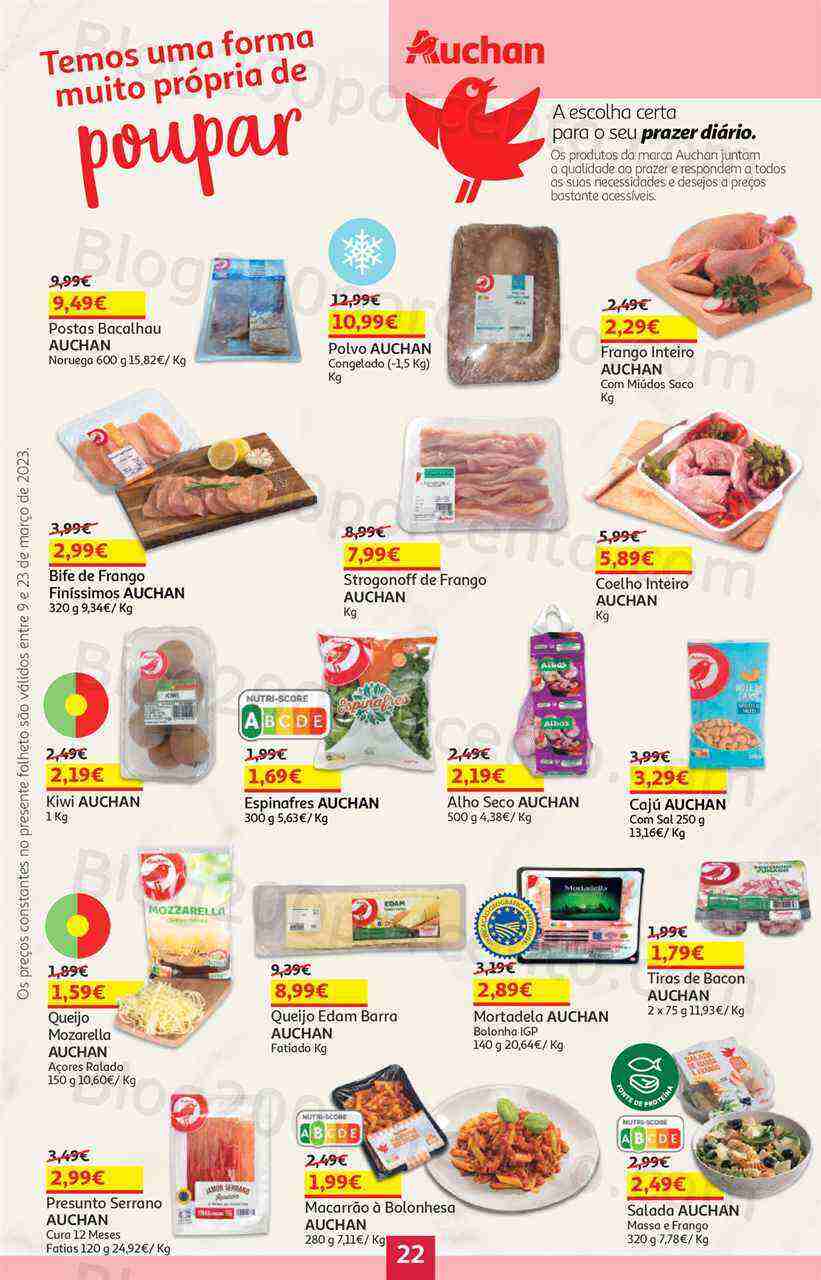 Antevisão Folheto AUCHAN Promoções de 9 a 23 março