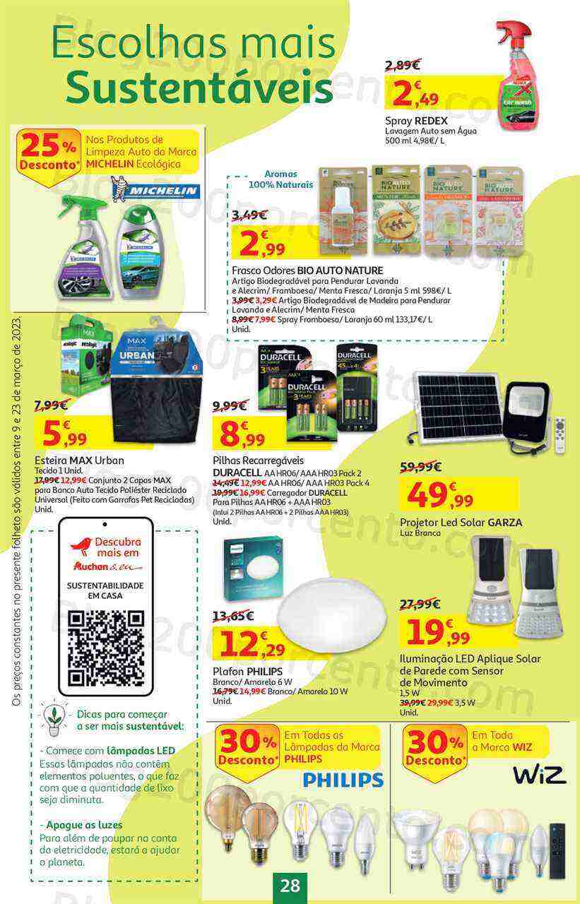Antevisão Folheto AUCHAN Bazar Promoções de 9 a 23 março