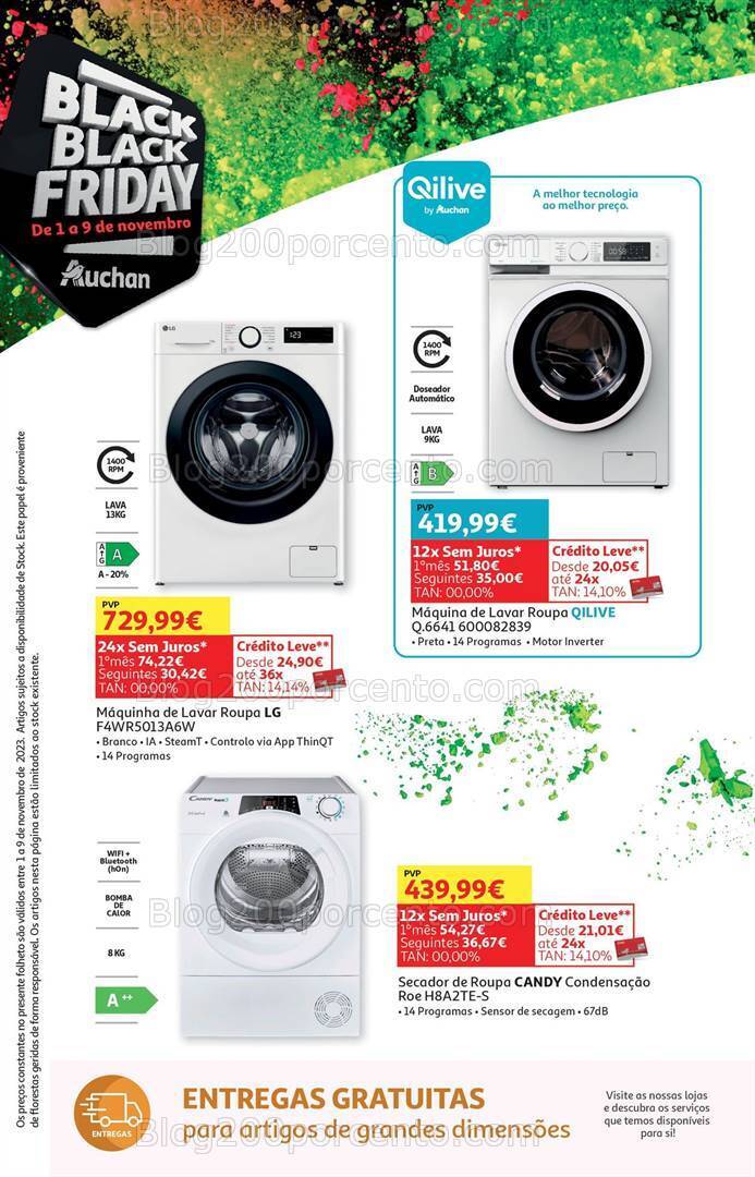 Antevisão Folheto AUCHAN Black Friday Tecnologia Promoções 1 a 9 novembro