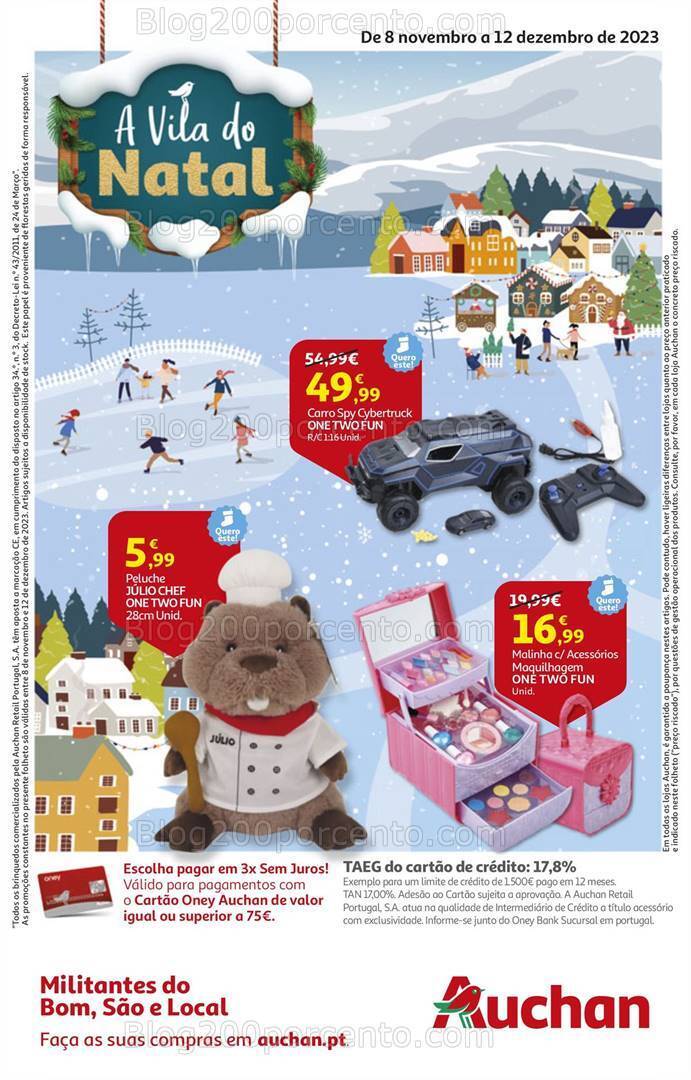 Antevisão Folheto AUCHAN Brinquedos de Natal 8 novembro a 12 dezembro