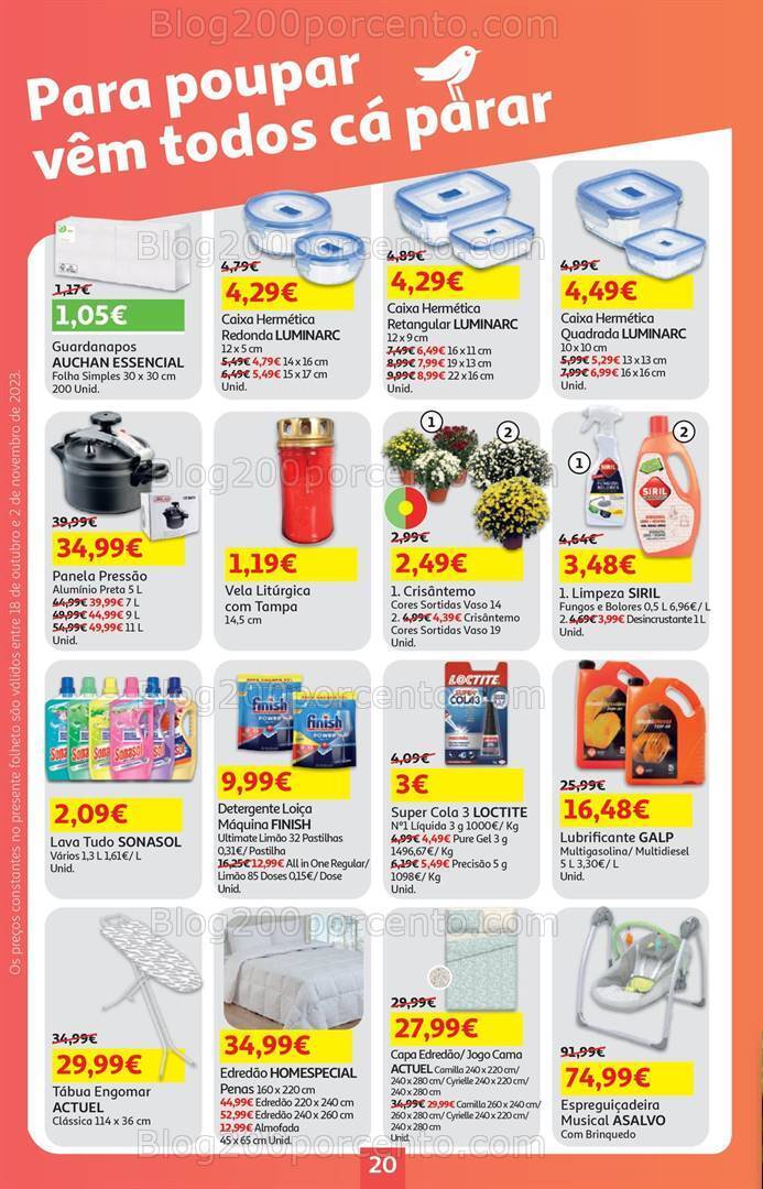 Antevisão Folheto AUCHAN Promoções de 18 outubro a 2 novembro