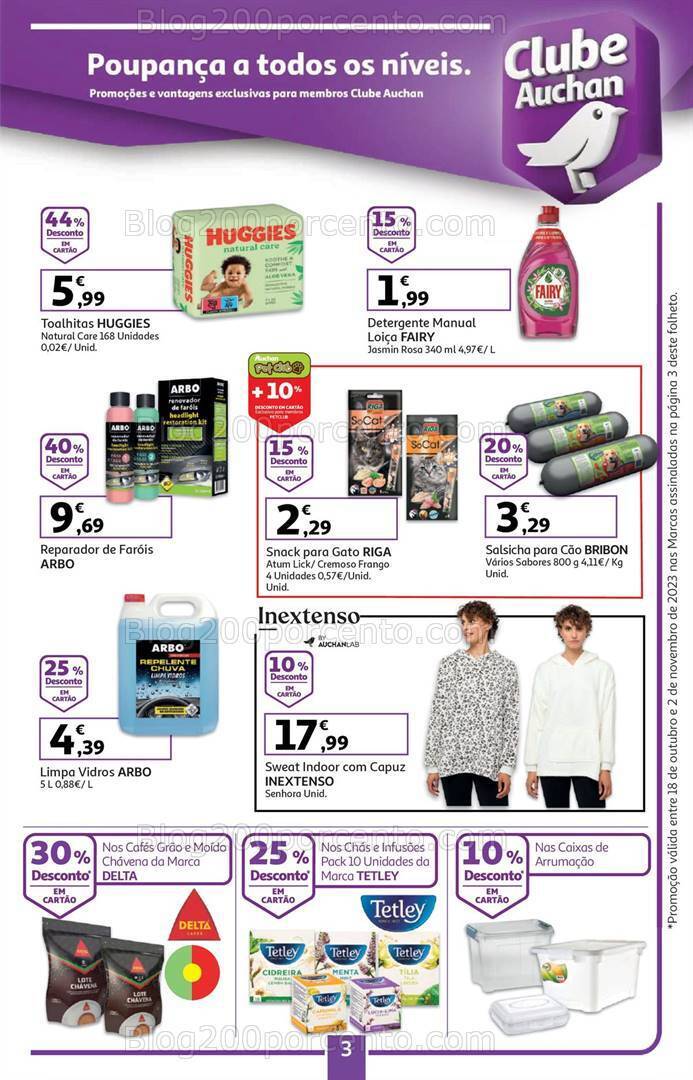 Antevisão Folheto AUCHAN Promoções de 18 outubro a 2 novembro