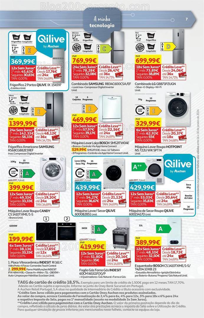 Antevisão Folheto AUCHAN Tecnologia Promoções de 16 a 30 janeiro