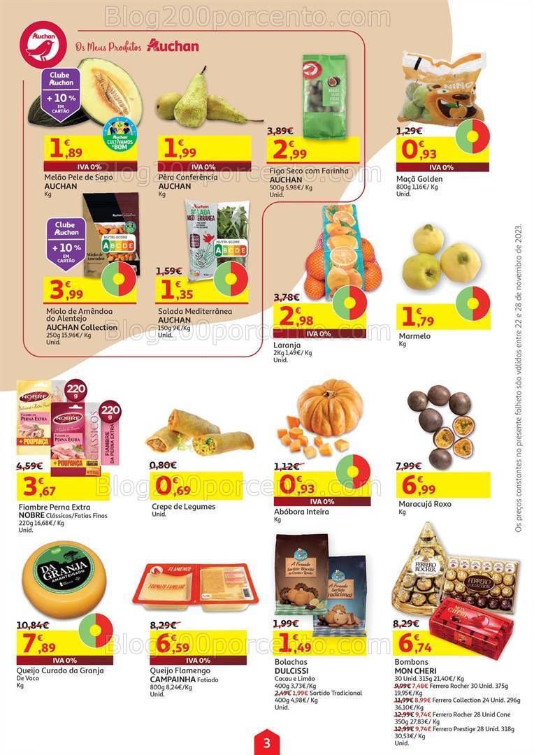 Antevisão Folheto AUCHAN Promoções de 22 a 28 novembro