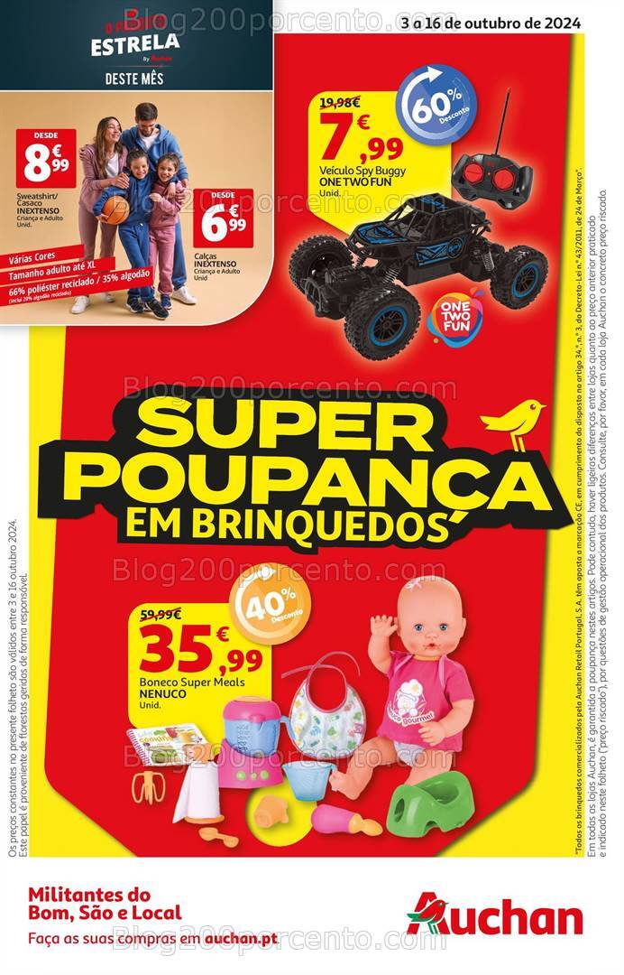 Antevisão Folheto AUCHAN Promoções de 3 a 16 outubro