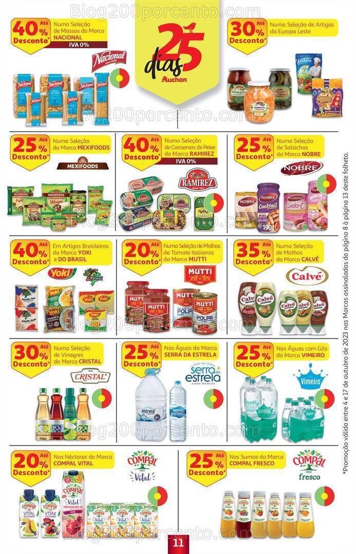 Antevisão Folheto AUCHAN 25 Dias Promoções de 4 a 17 outubro