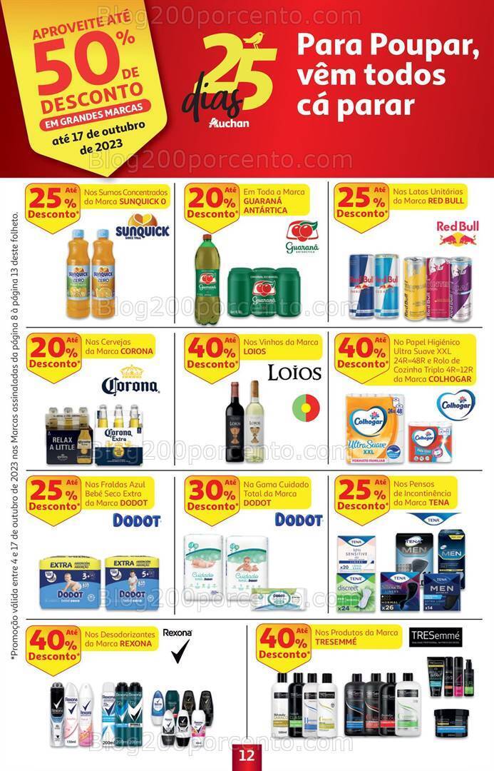 Antevisão Folheto AUCHAN 25 Dias Promoções de 4 a 17 outubro