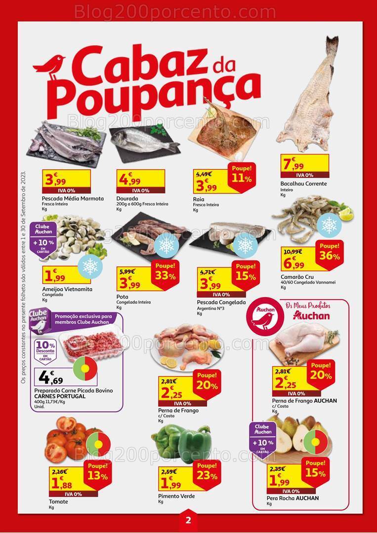 Antevisão Folheto AUCHAN Cabaz Poupança Promoções de 1 a 30 setembro