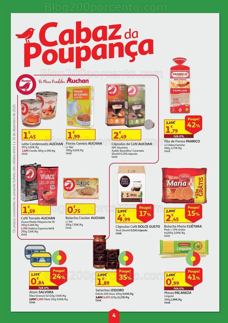 Antevisão Folheto AUCHAN Cabaz Poupança Dezembro Promoções de 1 a 31 dezembro