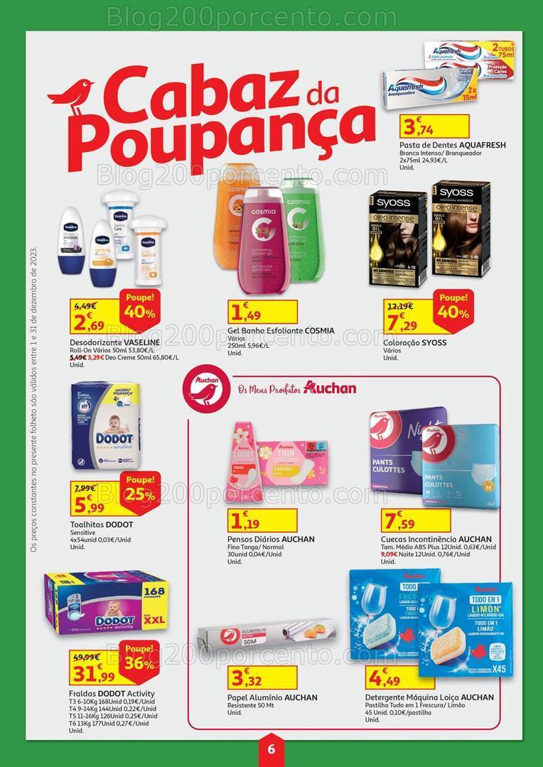 Antevisão Folheto AUCHAN Cabaz Poupança Dezembro Promoções de 1 a 31 dezembro