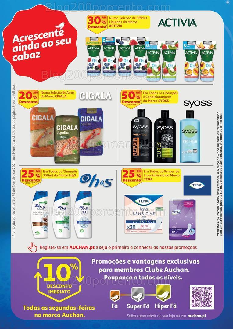Antevisão Folheto AUCHAN Cabaz Poupança Promoções de 1 a 29 fevereiro