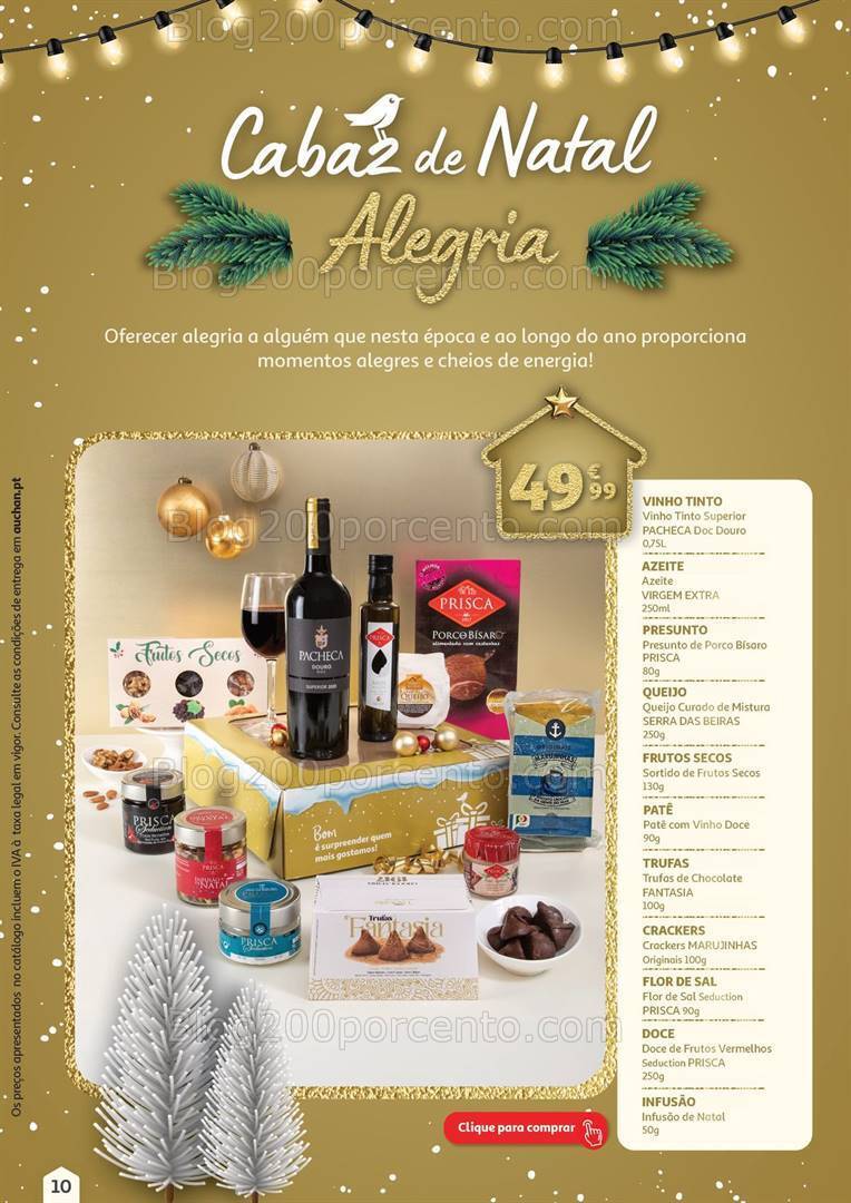 Antevisão Folheto AUCHAN Cabazes de Natal Promoções de 1 novembro a 31 dezembro