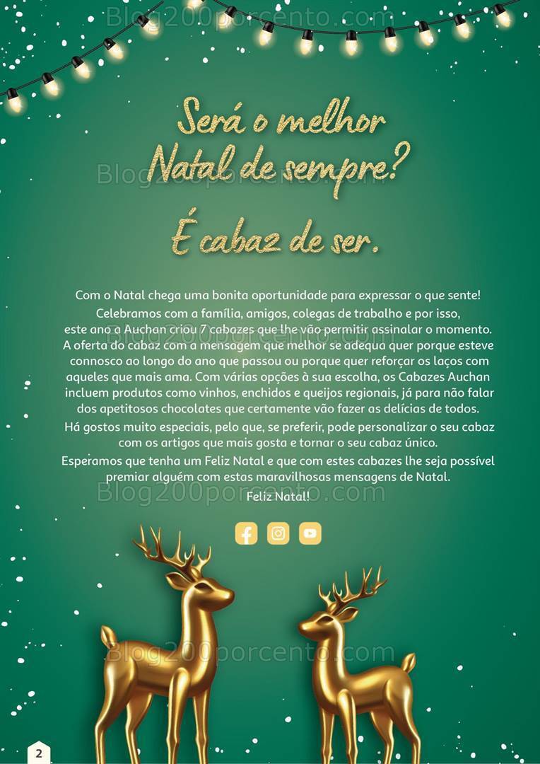 Antevisão Folheto AUCHAN Cabazes de Natal Promoções de 1 novembro a 31 dezembro