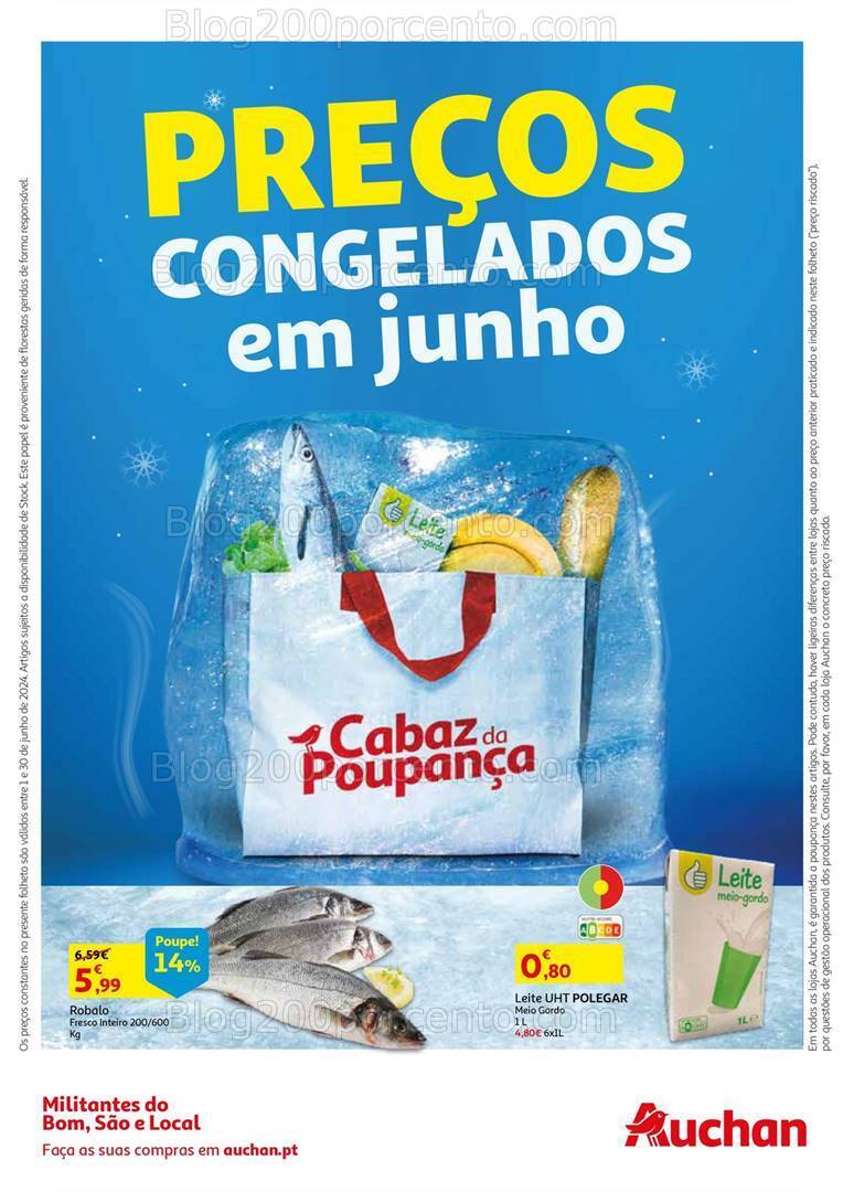 Antevisão Folheto AUCHAN Cabaz da Poupança Promoções de 1 a 30 junho
