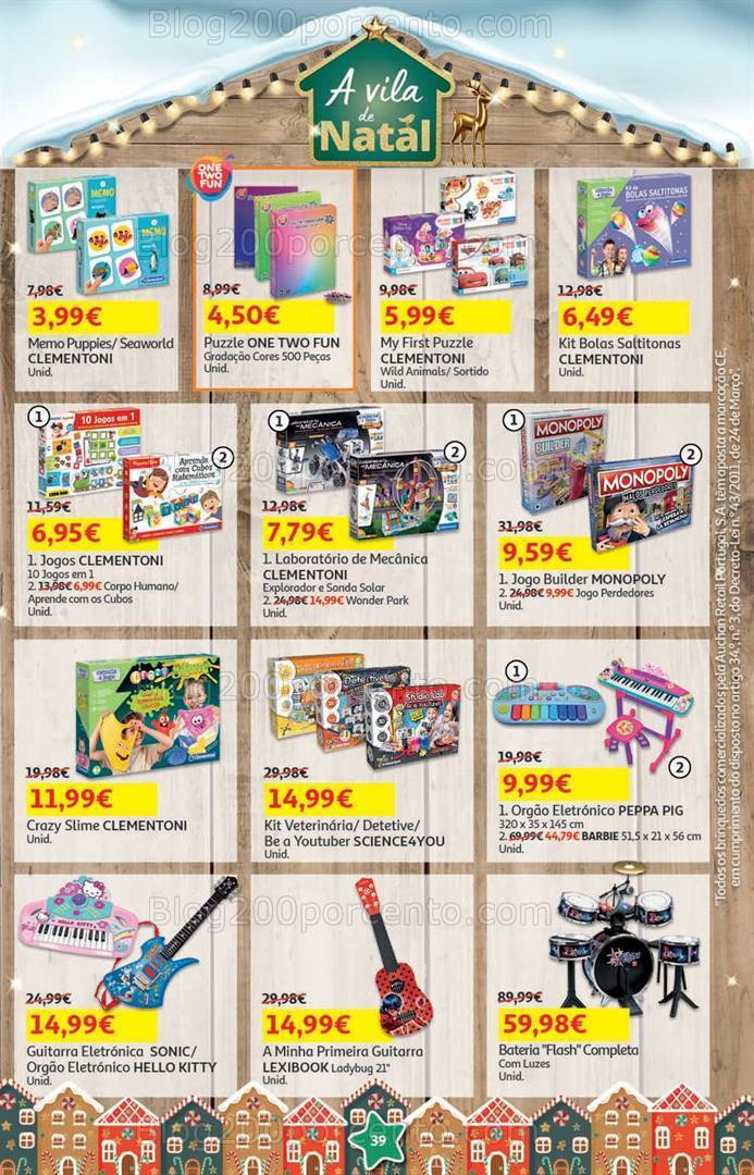 Antevisão Folheto AUCHAN Presentes de Natal + Promoções de 21 novembro a 6 dezembro