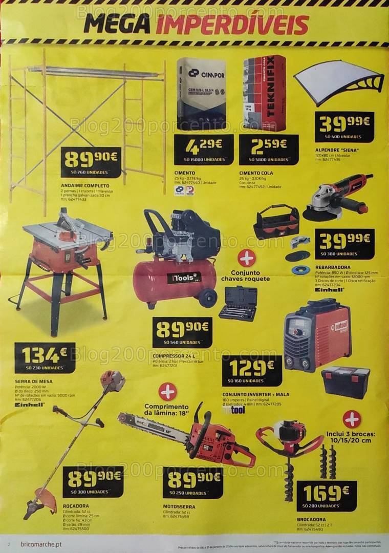 Antevisão Folheto BRICOMARCHÉ Promoções de 6 a 21 janeiro