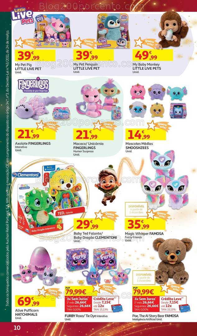 Antevisão Folheto AUCHAN Brinquedos Natal Promoções de 6 novembro a 10 dezembro