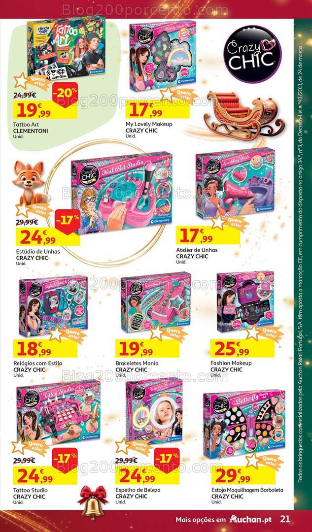 Antevisão Folheto AUCHAN Brinquedos Natal Promoções de 6 novembro a 10 dezembro