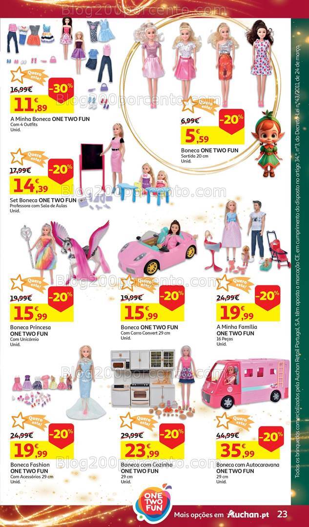 Antevisão Folheto AUCHAN Brinquedos Natal Promoções de 6 novembro a 10 dezembro