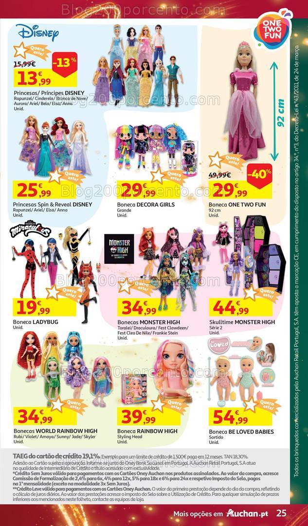 Antevisão Folheto AUCHAN Brinquedos Natal Promoções de 6 novembro a 10 dezembro