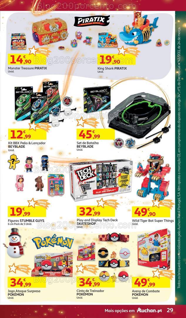 Antevisão Folheto AUCHAN Brinquedos Natal Promoções de 6 novembro a 10 dezembro