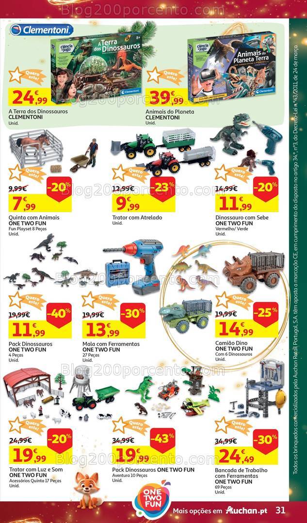 Antevisão Folheto AUCHAN Brinquedos Natal Promoções de 6 novembro a 10 dezembro