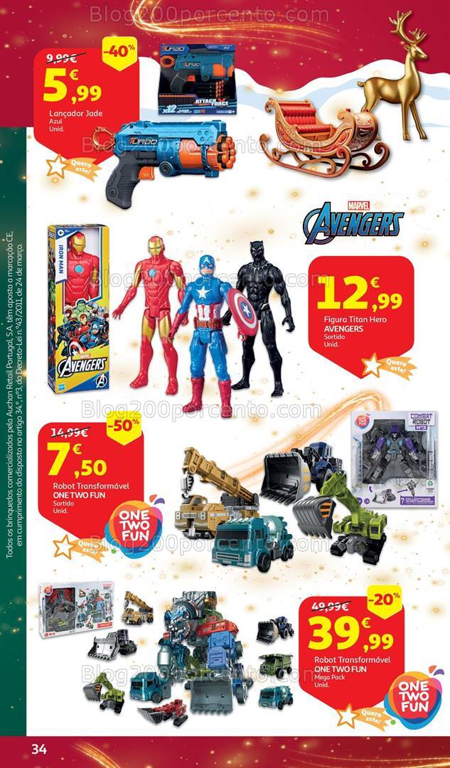 Antevisão Folheto AUCHAN Brinquedos Natal Promoções de 6 novembro a 10 dezembro