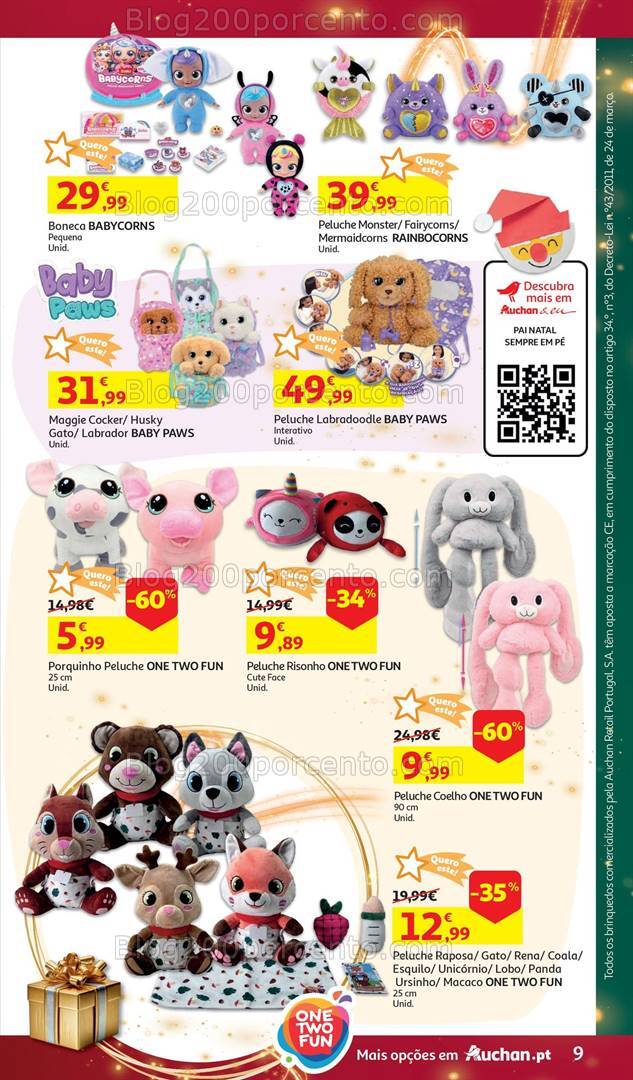 Antevisão Folheto AUCHAN Brinquedos Natal Promoções de 6 novembro a 10 dezembro