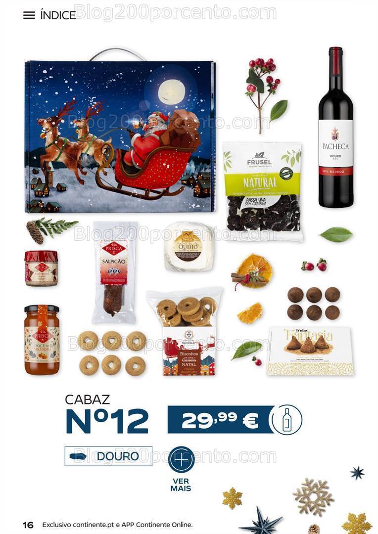 Antevisão Folheto CONTINENTE Cabazes de Natal Promoções de 15 setembro a 6 janeiro