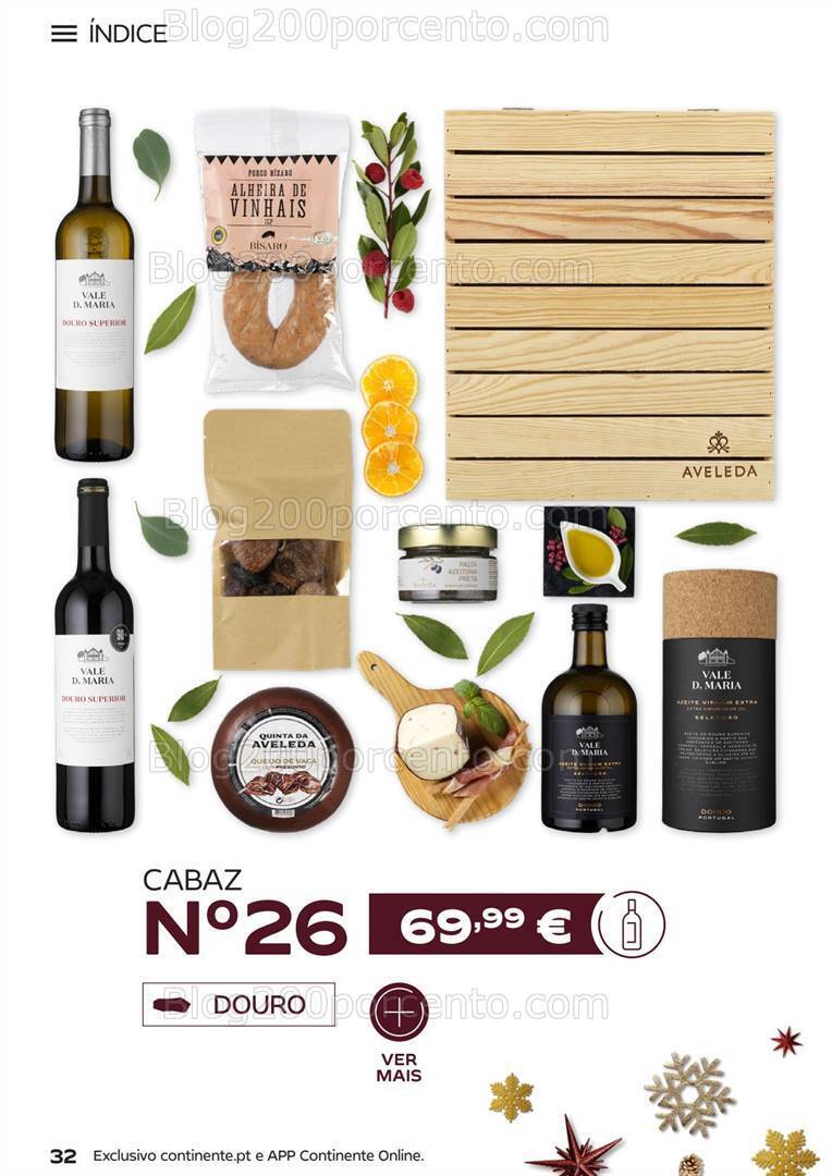 Antevisão Folheto CONTINENTE Cabazes de Natal Promoções de 15 setembro a 6 janeiro