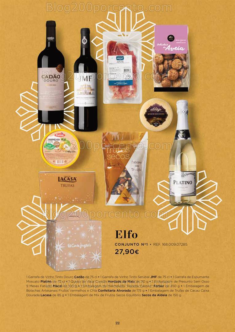 Antevisão Folheto EL CORTE INGLÉS Cabazes de Natal - 18 outubro a 24 dezembro