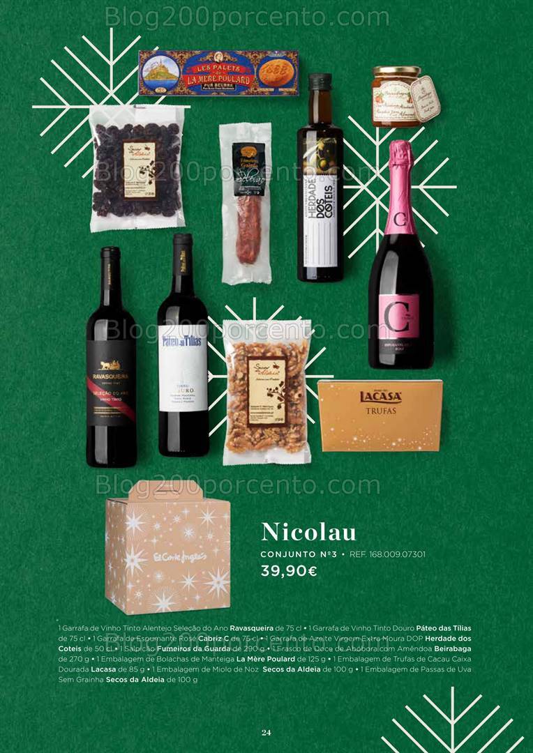 Antevisão Folheto EL CORTE INGLÉS Cabazes de Natal - 18 outubro a 24 dezembro