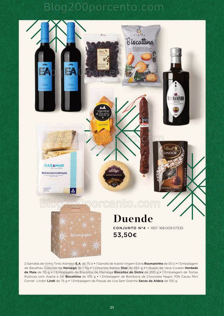 Antevisão Folheto EL CORTE INGLÉS Cabazes de Natal - 18 outubro a 24 dezembro