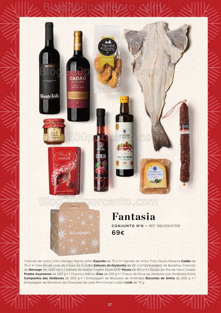 Antevisão Folheto EL CORTE INGLÉS Cabazes de Natal - 18 outubro a 24 dezembro