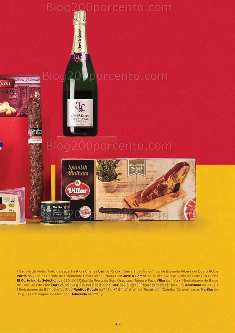 Antevisão Folheto EL CORTE INGLÉS Cabazes de Natal - 18 outubro a 24 dezembro