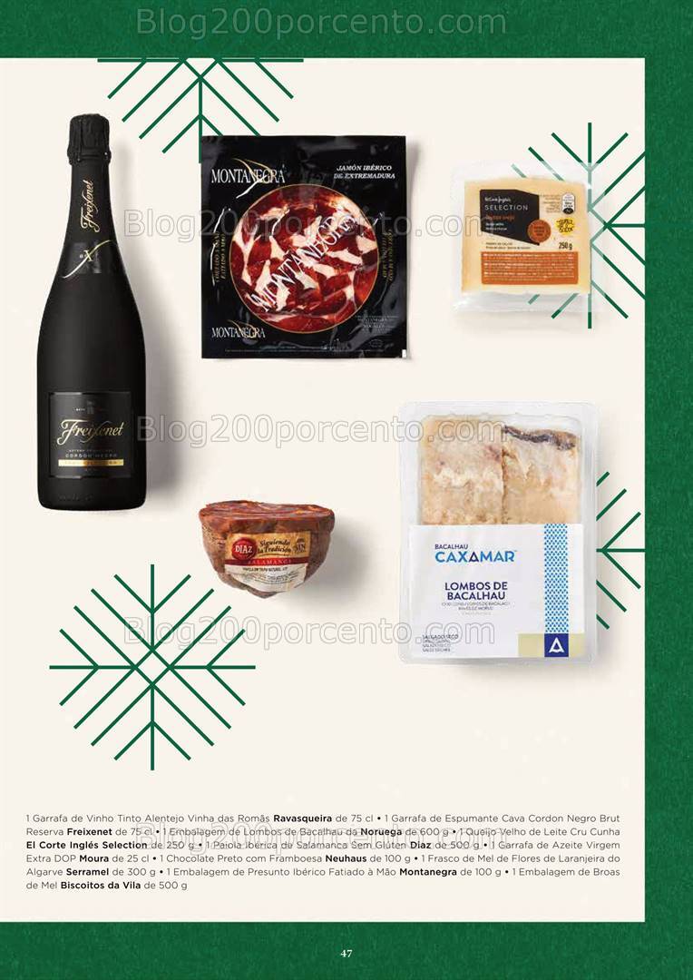 Antevisão Folheto EL CORTE INGLÉS Cabazes de Natal - 18 outubro a 24 dezembro