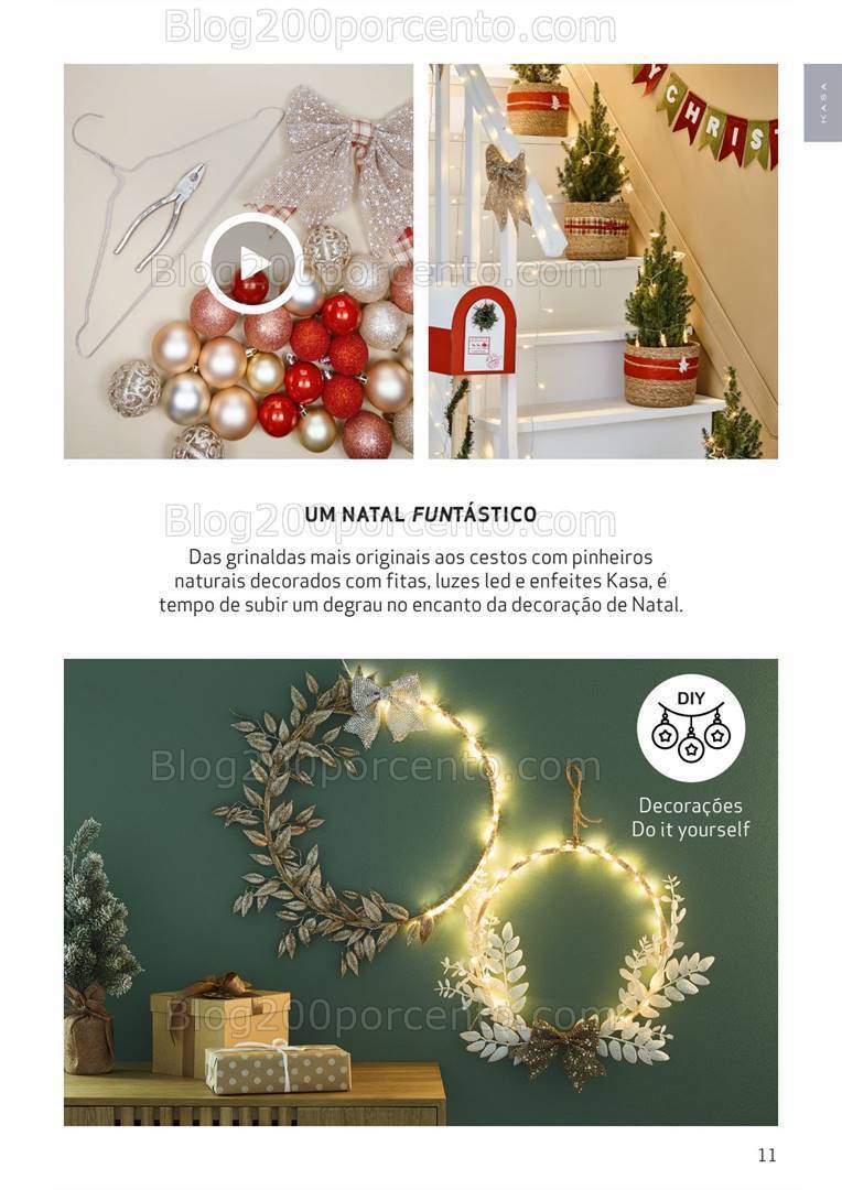 Antevisão Folheto CONTINENTE Catálogo Decoração Natal Kasa -21 novembro a 24 dezembro
