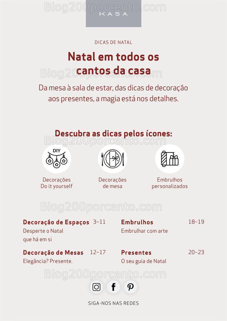 Antevisão Folheto CONTINENTE Catálogo Decoração Natal Kasa -21 novembro a 24 dezembro