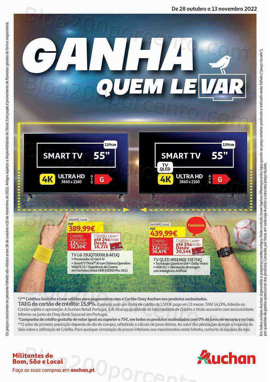 Antevisão Folheto AUCHAN Tecnologia Promoções de 28 outubro a 13 novembro