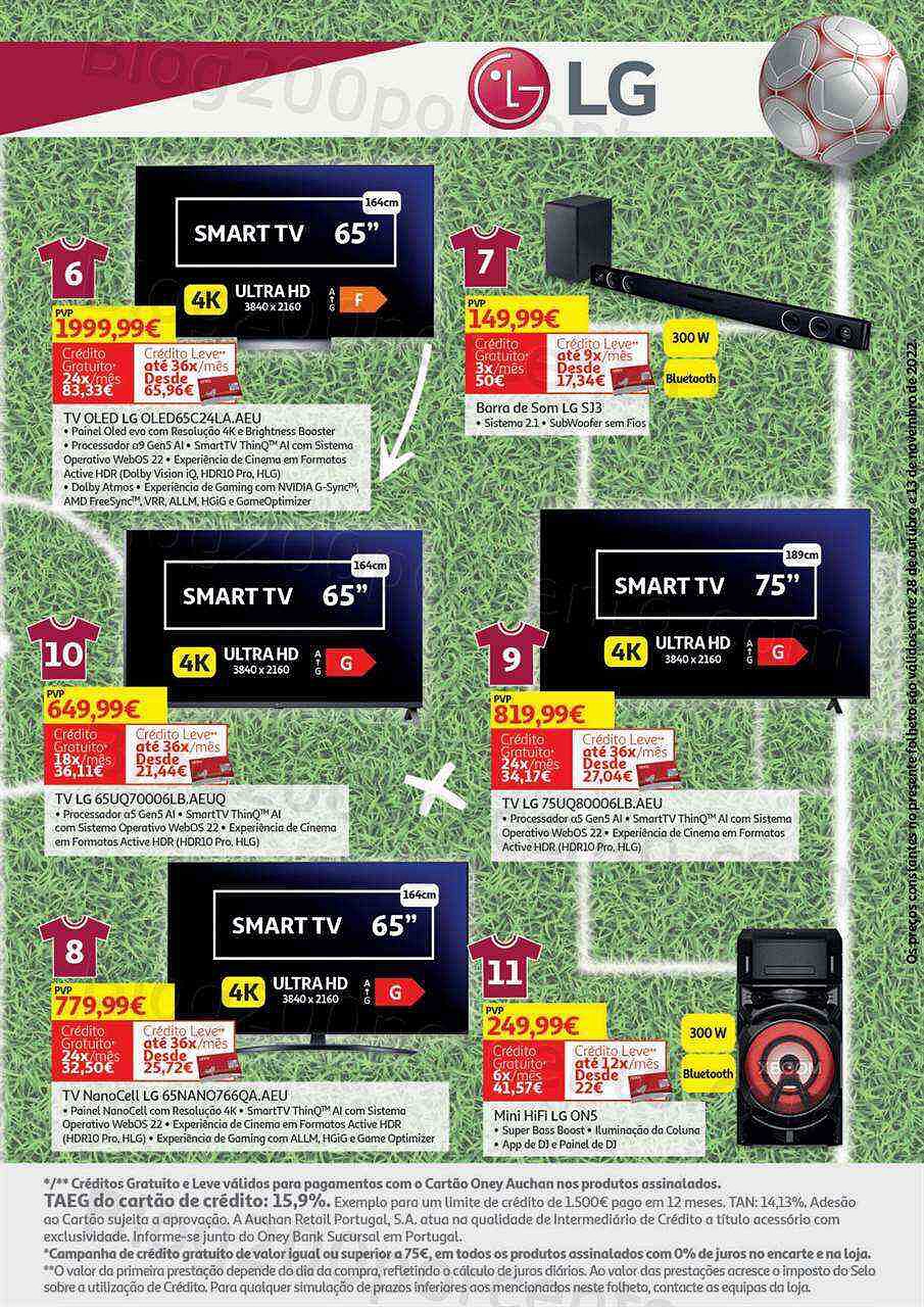 Antevisão Folheto AUCHAN Tecnologia Promoções de 28 outubro a 13 novembro