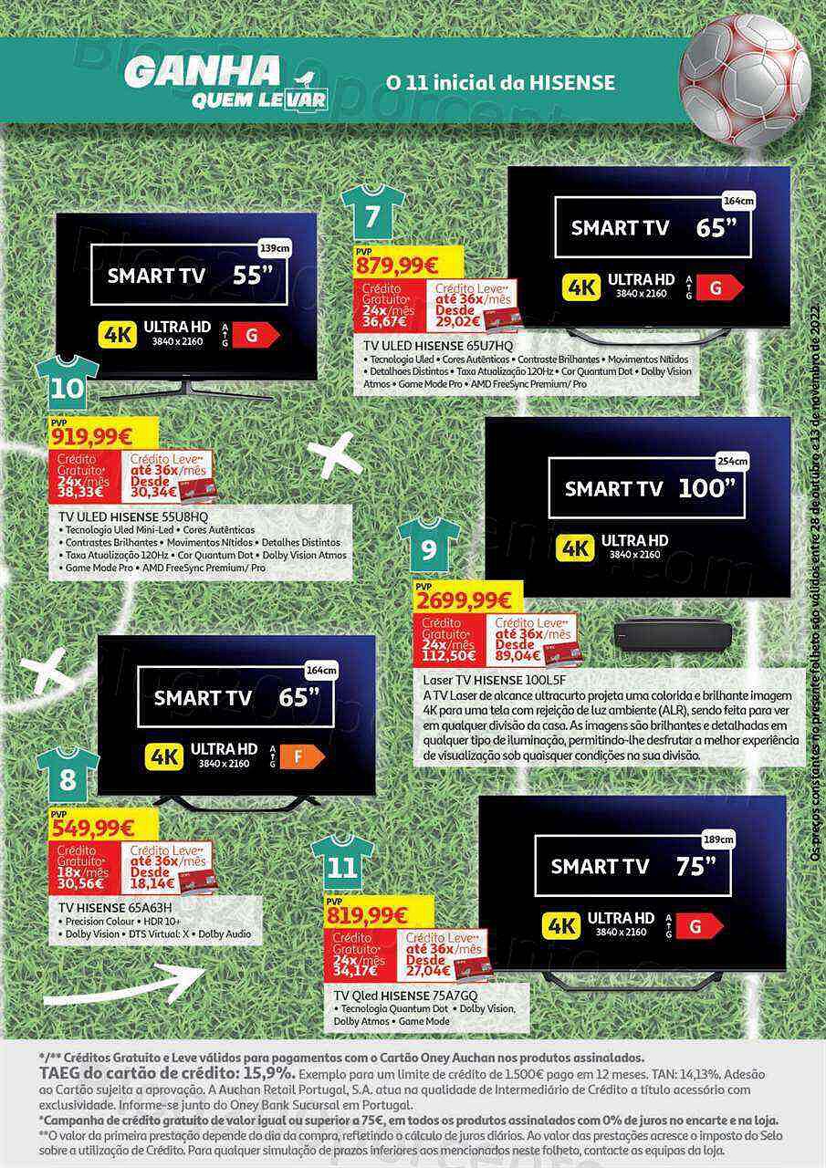 Antevisão Folheto AUCHAN Tecnologia Promoções de 28 outubro a 13 novembro