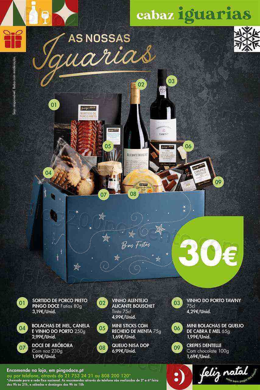 Antevisão Folheto PINGO DOCE Cabazes de Natal Promoções de 1 novembro a 30 dezembro