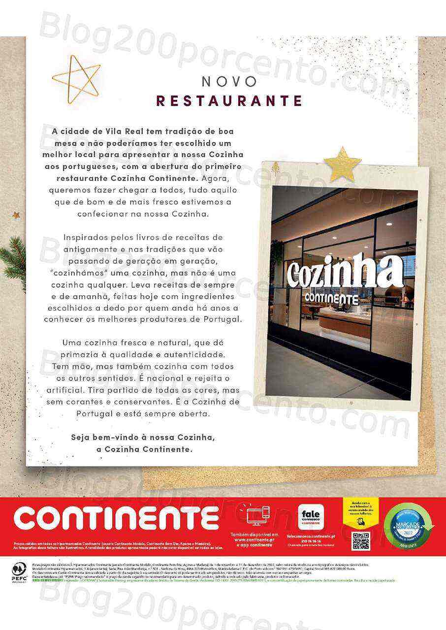 Antevisão Folheto CONTINENTE Natal Take - Away Promoções de 1 novembro a 31 dezembro